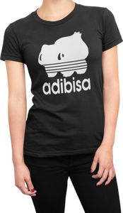 Adibisa Bisasam Pokemon adidas Parody Dámské tričko z organické bavlny Anime Funny Geek Nerd Shirt