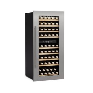 Klarstein Vinsider Duo Weinkühlschrank - 79 Flaschen, 2 Zonen, 5-22 °C, Touch-Bedienung, LED, UV-Schutz, Einbau, Schwarz