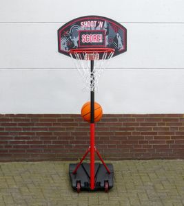 Basketballständer höhenverstellbar 138 - 250 cm, Tragbare Korbanlage mit Rädern, Basketballkorb für Indoor und Outdoor