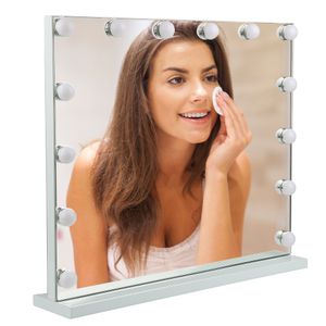 TUREWELL Hollywood Make-up-Spiegel mit Lichtern, großer beleuchteter  Kosmetikspiegel mit 3 Farblicht und 12 dimmbaren LED-Leuchtmitteln,  Smart-Touch-Control-Bildschirm und 360-Grad-Drehung : : Küche,  Haushalt & Wohnen