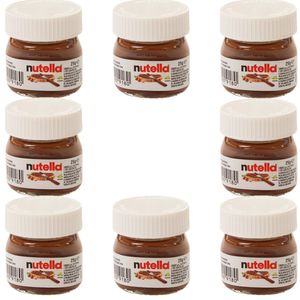 8 x 25g Ferrero nutella im Miniglas, Nuss-Nugat-Creme, Brotaufstrich