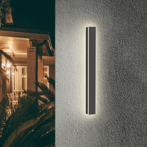 Jiubiaz LED Wandleuchte Wandbeleuchtung Innen Außen Flurlampe Wandlampe Wandstrahler 80cm 18W Warmweiß