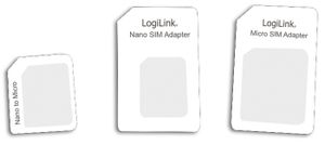 LogiLink SIM-Karten-Adapter-Set Nano / Micro / Standard SIM