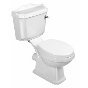 ANTIK Retro Kombi-WC + WC-Sitz, weiß