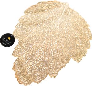 Tischsets, Platzset, Platzdeckchen, Platzmatte, Rund Blatt Form 35X46 Cm Gold