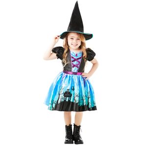 Kinder Hexen Kostüm (Moonlight Witch) Größe: 128 (6-7 Jahre)