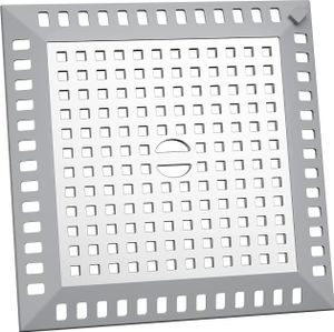 Haarsieb Dusche Quadratisch Abflussabdeckun Duschsieb Abfluss Haare 12,5 X 12,5 cm Silber Hochwertiges Waschbeckensieb, Waschbeckensieb für Bad, KüChe