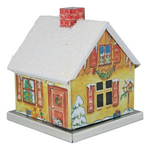 KNOX - Räucherhaus Jahreszeiten Haus vom Weihnachtsmann - Größe ca. 6,5cm, für Räucherkerzen Größe M (Standard) - 202022