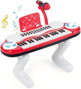 Kinder Piano Keyboard Klavier Kinderklavier Spielzeug mit Hocker & Mikrofon Neu 