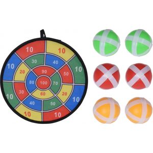 Free and Easy dartspiel Junior-Textil / Klettverschluss 7-teilig, Farbe:Grün,Blau,Rot,Gelb