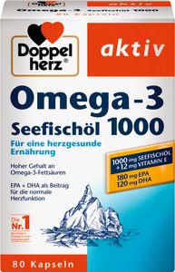 Doppelherz  | Omega-3 Seefischöl 1000  | 80 Kapseln