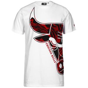 New Era NBA Chicago Bulls Oil Slick Infill Logo T-Shirt Herren Erwachsene weiß / rot XXXL