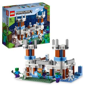 LEGO 21186 Minecraft Der Eispalast Set, Spielzeug-Schloss mit Skelett und Zombie Figuren, Geschenk für Kinder ab 8 Jahren