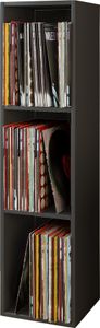 VCM Schallplatten Regal Archiv LP Möbel Archivierung "Platto 3fach" Schwarz