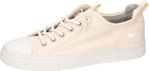 Mustang damskie sznurowane buty materiałowe z gumową podeszwą antypoślizgową lekką 1376-308, rozmiar:42 EU, kolor:Beżowy