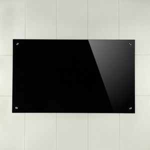 Spritzschutz Schwarz Wandschutz 80x40CM Küchenrückwand Fliesenspiegel ESG 6 mm