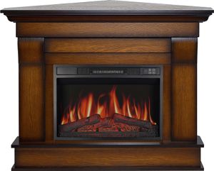 ArtiFlame Elektrokamin Albion Corner AF23S Elektrischer Eckkamin mit Heizung 1800W realistischer 3D-Flammeneffekt LED-Beleuchtung Fernbedienung Eiche