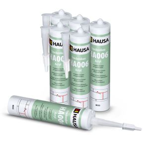 HAUSA Maleracryl HA006 Universal elastische Acryl-Dichtstoff Weiß 6 x 310ml