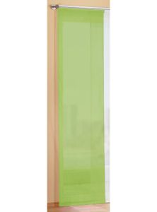 Preiser Flächenvorhang Schiebegardine, transparent, unifarben, mit Zubehör, 245x60, Apfelgrün, 85589