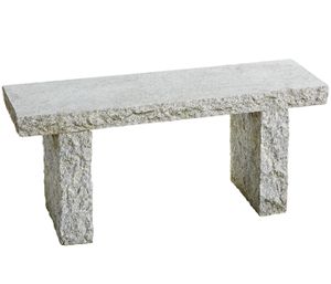 Dehner Gartenbank, 2-Sitzer, ca. 100 x 30 x 44 cm, Granit, grau