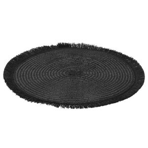 Home Styling Collection Tischset | Tellerunterlage | Platzdeckchen für Küchentisch Teller Besteck rund mit schwarzen Fäden 35 cm Home Styling Collection Tischset | Tellerunterlage | Platzdeckchen für Küchentisch Teller Besteck rund mit schwarzen Fäden 35 cm
