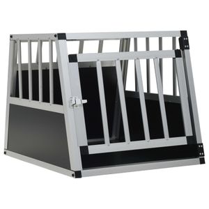Haustier-Transportbox, Hundebox , Hundetransportbox, Katzenbox mit Einzeltür 54 x 69 x 50 cm