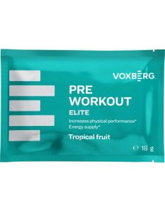 Voxberg Preworkout Elite 18 g tropische Früchte / Trainingsbooster / Komplexes Pre-Workout mit natürlichem Koffein, Kreatin, Citrullin, Beta-Alanin und Mineralien