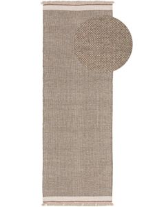 Wollteppich / Läufer Karla Grau, Maße:80 x 250 cm