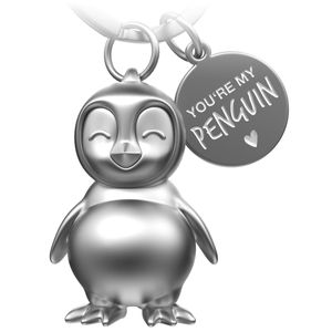 FABACH Pinguin Schlüsselanhänger Frosty - Pinguin Glücksbringer Geschenke Freundin oder Freund - Partner Geschenk Liebe Schlüsselanhänger zu Geburtstag, Jahrestag - Gravur You're My Penguin