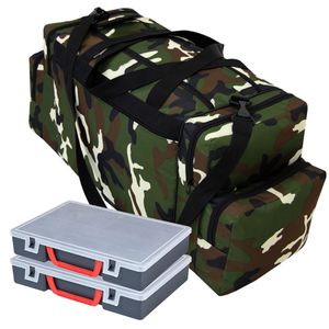 Specialist Angeltasche für Zubehör mit inkl. 2 Kunststoff-Boxen Angelboxen Gerätetasche Ködertasche Tasche für Angelköder Tarnfarbe [023]