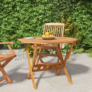vidaXL Składany stół ogrodowy 90x75 cm z litego drewna akacjowego vidaXL Składany stół ogrodowy 90x75 cm z litego drewna akacjowego
