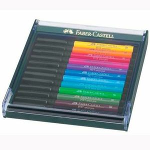 FABER-CASTELL Tuschestift PITT artist pen 12er Etui Basic