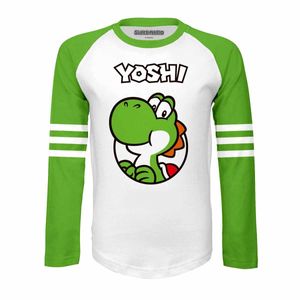 Super Mario - "Yoshi Since 1990" T-Shirt für Kinder  Langärmlig HE1461 (152-158) (Weiß)