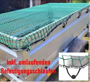 3 x 5 Meter Anhängernetz Abdecknetz Anhänger Ladungssicherungsnetz Hängernetz
