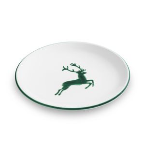 Gmundner Ceramics Zelený dezertný tanier Deer Cup 20cm