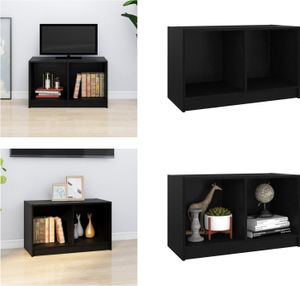 vidaXL TV Schrank Schwarz 70x33x42 cm Massivholz Kiefer - TV-Schrank - TV-Schränke - Lowboard - Stereo Schrank