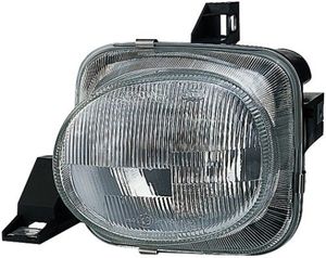 HELLA 1BA 963 667-051 Halogen Hauptscheinwerfer, Links, Ohne Kurvenlicht, mit Glühlampen