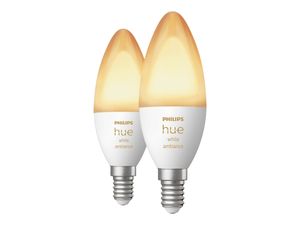 Philips Hue LED Lampe E14 2er Set 5,2W 320lm White Ambiance