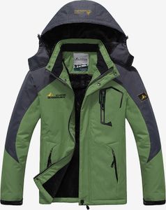 Outdoor Warme Winterjacken Parka Wintermantel Mit Abnehmbare Kapuze Mit Reißverschluss Herren Jacken Grün, Größe XL