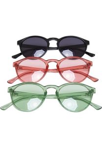 Sluneční brýle Urban Classics Sunglasses Cypress 3-Pack black/palepink/vintagegreen - UNI