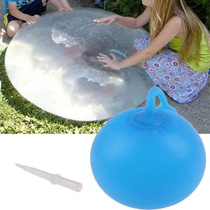 Wubble Bubble Ball blau, Wasserball Bubble, Wassergefüllte Interaktiver Aufblasbarer Transparente Weichgummiball Ball für Kinder Kleinkinder (60cm)