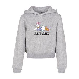 Mister Tee MTK084  Kids Daisy Duck Lazy Cropped Hoody, Größe:146/152, Farbe:Heather Grey