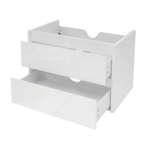 Umyvadlová skříňka HWC-B19, umyvadlová skříňka koupelna, vysoký lesk soft close 50x60cm  bílá