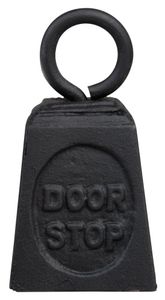 3 Stück Esschert Design Türstopper, Türpuffer Motiv Gewicht, ca. 6,8 cm x 6,8 cm x 13 cm