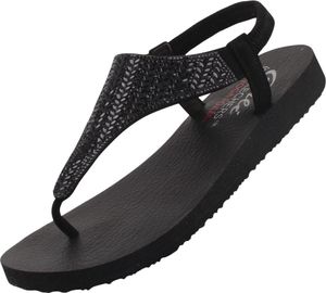 Skechers Meditation Glamorous Muse Damen Zehentrenner Schwarz