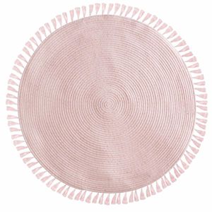 Dekorativní koberec Polyester, průměr 90 cm, růžový