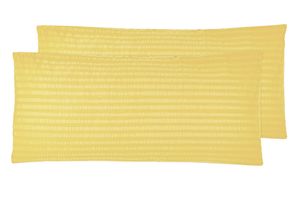 2er Set Kissenbezug, 40x80 cm, 100% Baumwolle (Seersucker), gelb
