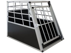 Přepravní box pro psy 26962, hliníkový, robustní a snadno udržovatelný, mřížka dveří uzavíratelná, L, 91 x 65 x 69 cm