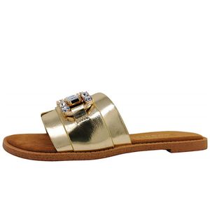 Bugatti Woman Goa Damenschuhe Pantoletten Pantolette Gold Freizeit, Schuhgröße:38 EU