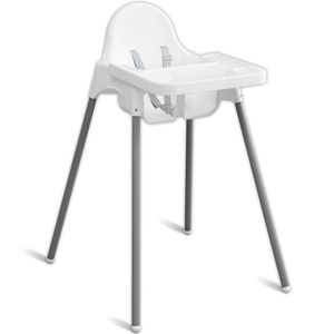 Jídelní židlička Dětské jídelní židličky Vysoká židle Detská jedálenská stolička s hrkálkou Multifunkční jídelní židle 90cm Bílá Retoo